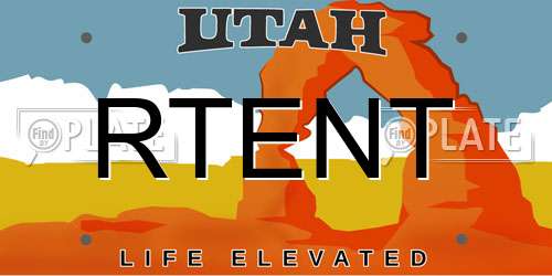 RTENT Utah License Plate