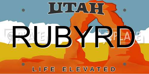 RUBYRD Utah License Plate
