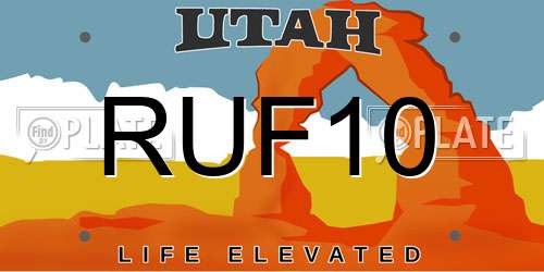 RUF10 Utah License Plate
