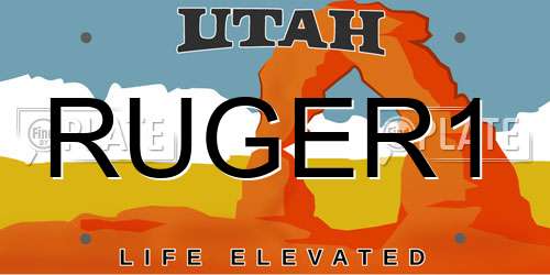 RUGER1 Utah License Plate