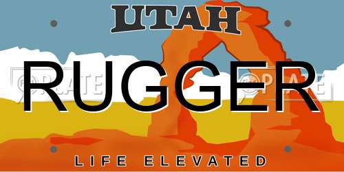 RUGGER Utah License Plate