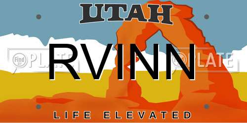RVINN Utah License Plate