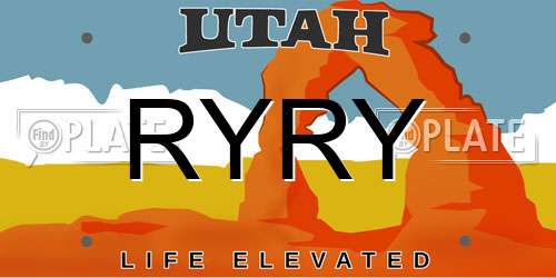 RYRY Utah License Plate