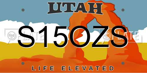S15OZS Utah License Plate