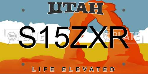 S15ZXR Utah License Plate