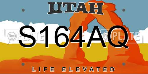 S164AQ Utah License Plate