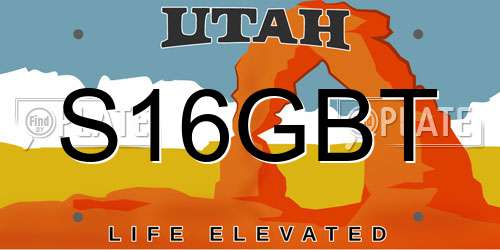 S16GBT Utah License Plate