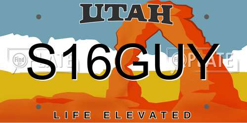 S16GUY Utah License Plate