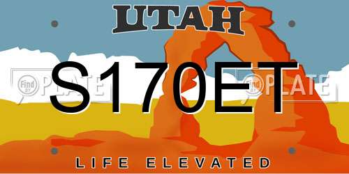 S170ET Utah License Plate