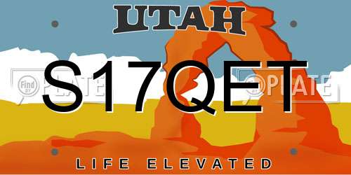 S17QET Utah License Plate