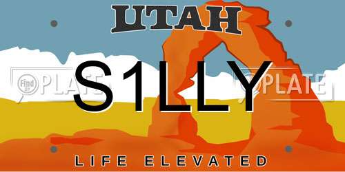 S1LLY Utah License Plate