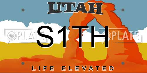 S1TH Utah License Plate