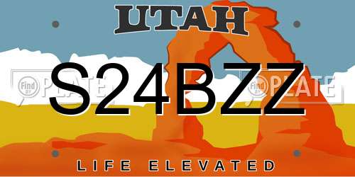 S24BZZ Utah License Plate