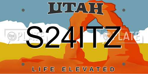 S24ITZ Utah License Plate