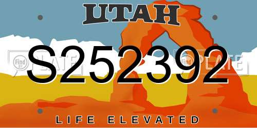 S252392 Utah License Plate