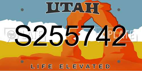 S255742 Utah License Plate
