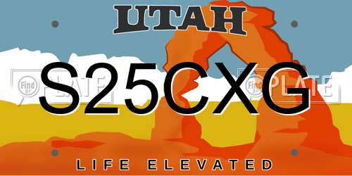 S25CXG Utah License Plate