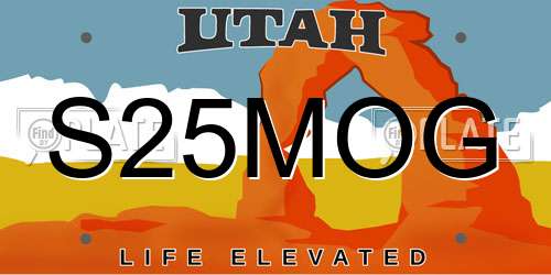 S25MOG Utah License Plate