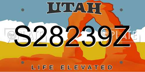 S28239Z Utah License Plate