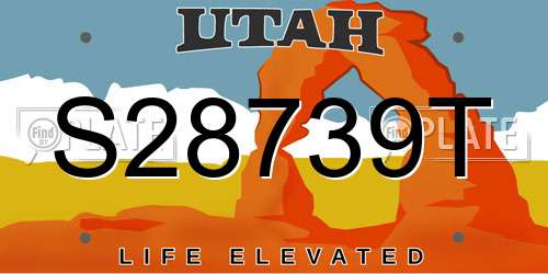 S28739T Utah License Plate