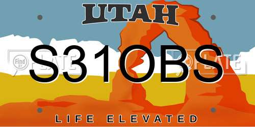 S31OBS Utah License Plate