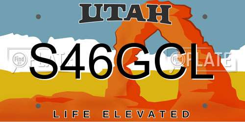 S46GCL Utah License Plate