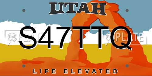 S47TTQ Utah License Plate