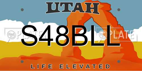 S48BLL Utah License Plate