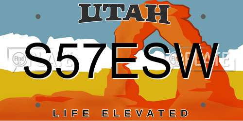 S57ESW Utah License Plate