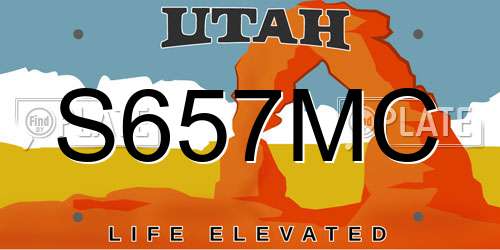 S657MC Utah License Plate
