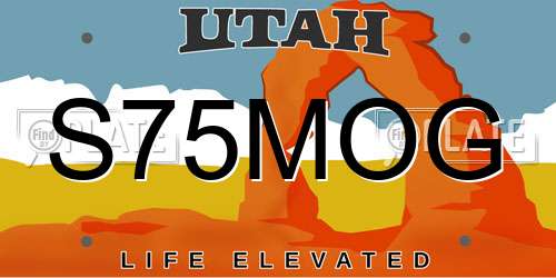 S75MOG Utah License Plate