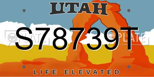 S78739T Utah License Plate