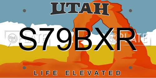 S79BXR Utah License Plate