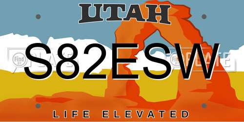 S82ESW Utah License Plate