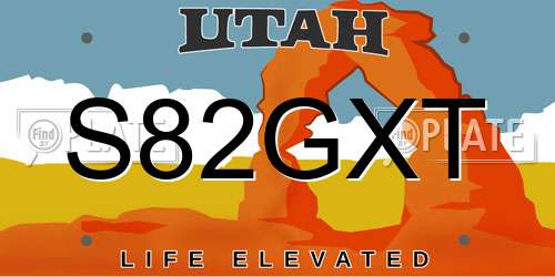 S82GXT Utah License Plate