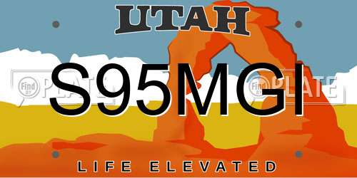 S95MGI Utah License Plate