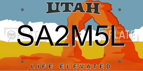 SA2M5L Utah License Plate