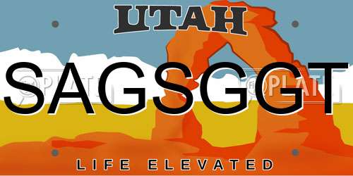 SAGSGGT Utah License Plate