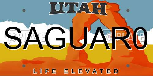 SAGUAR0 Utah License Plate