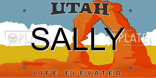 SALLY Utah License Plate
