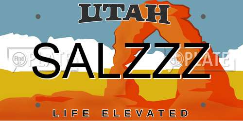 SALZZZ Utah License Plate