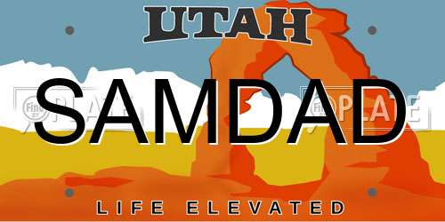 SAMDAD Utah License Plate