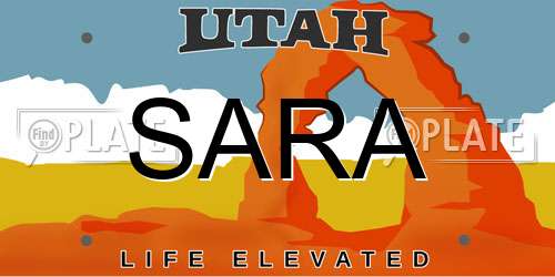 SARA Utah License Plate