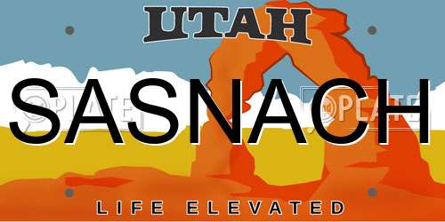 SASNACH Utah License Plate