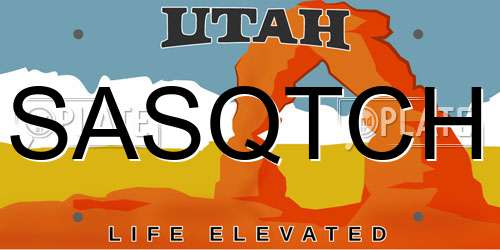 SASQTCH Utah License Plate