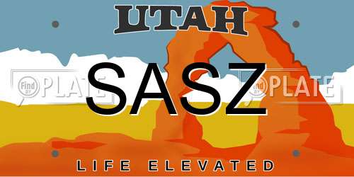 SASZ Utah License Plate