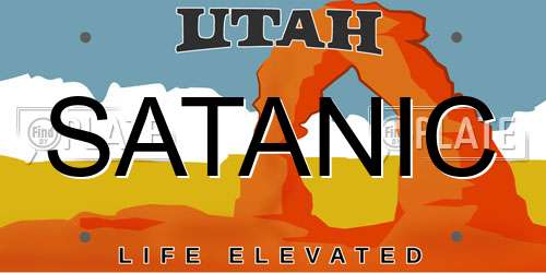 SATANIC Utah License Plate
