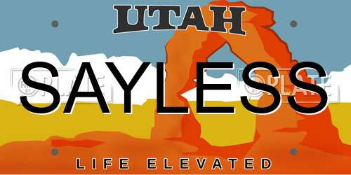 SAYLESS Utah License Plate