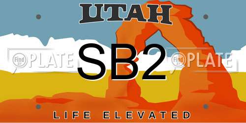 SB2 Utah License Plate