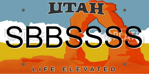 SBBSSSS Utah License Plate